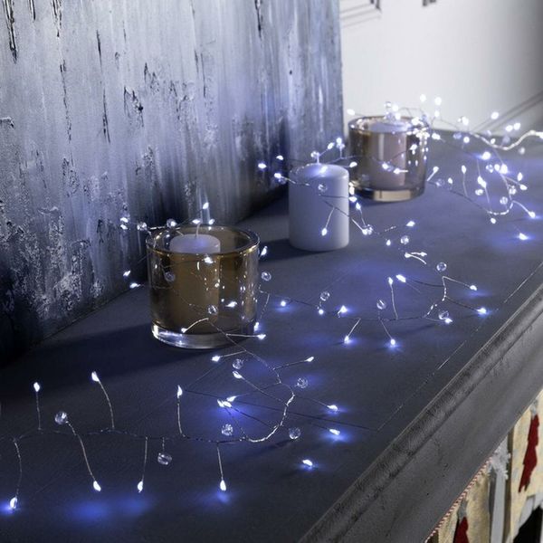 Гирлянда-роса Luazon Lighting «Мишура» 2 м, 100 LED, на батарейках — фото с карточки товара